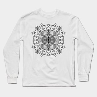 Flowers & Hearts Mandala Long Sleeve T-Shirt